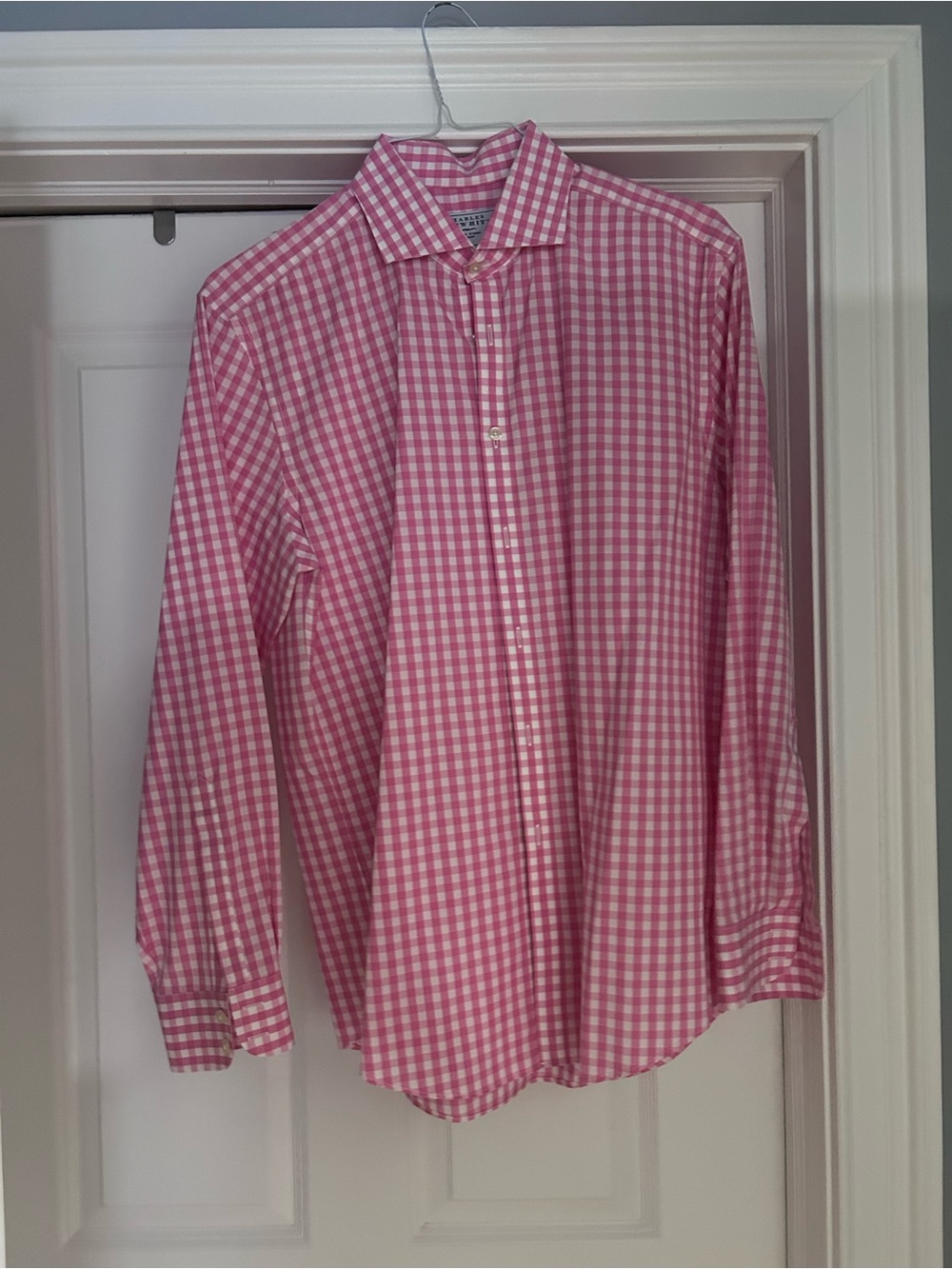 Charles Tyrwhitt Pink Gingham Dress Shirt